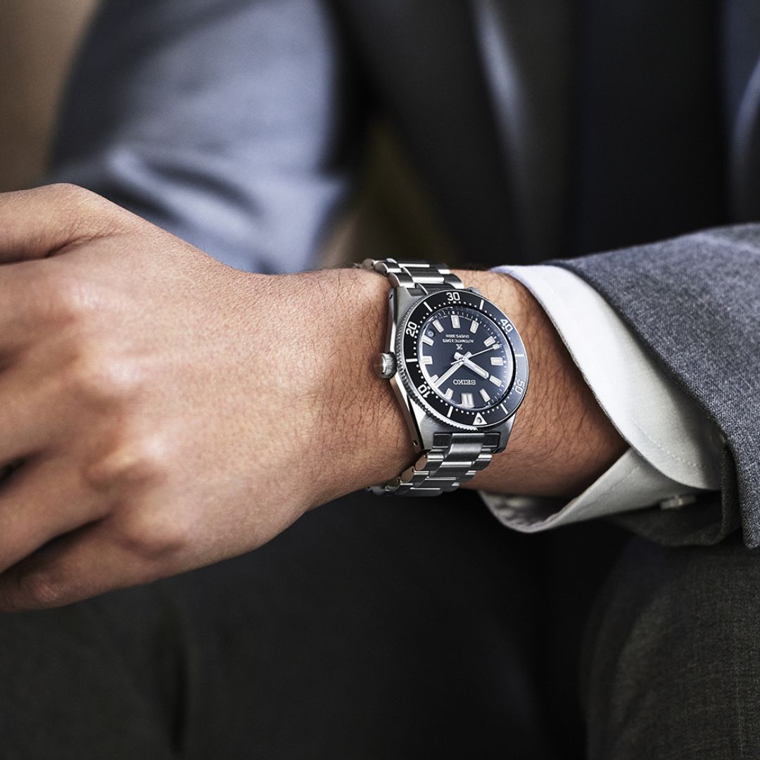 Seiko Prospex 1965 Heritage Divers SPB453J1 miesten sukeltajankello mustalla taululla