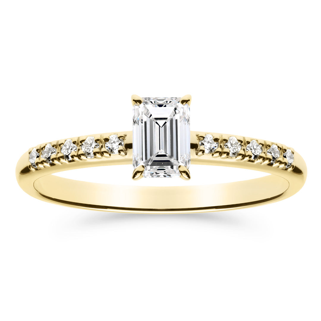 Silván Charlotte Emerald timanttisormus 0,60ct, keltakultaa, Silván vihkisormukset