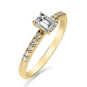 Silván Charlotte Emerald timanttisormus 0,60ct, keltakultaa, Silván vihkisormukset