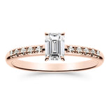 Silván Charlotte Emerald timanttisormus 0,60ct, rosekultaa, Silván vihkisormukset