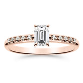 Silván Charlotte Emerald timanttisormus 0,60ct, rosekultaa, Silván vihkisormukset