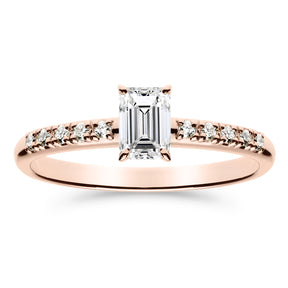 Silván Charlotte Emerald timanttisormus 0,60ct, rosekultaa, Silván vihkisormukset
