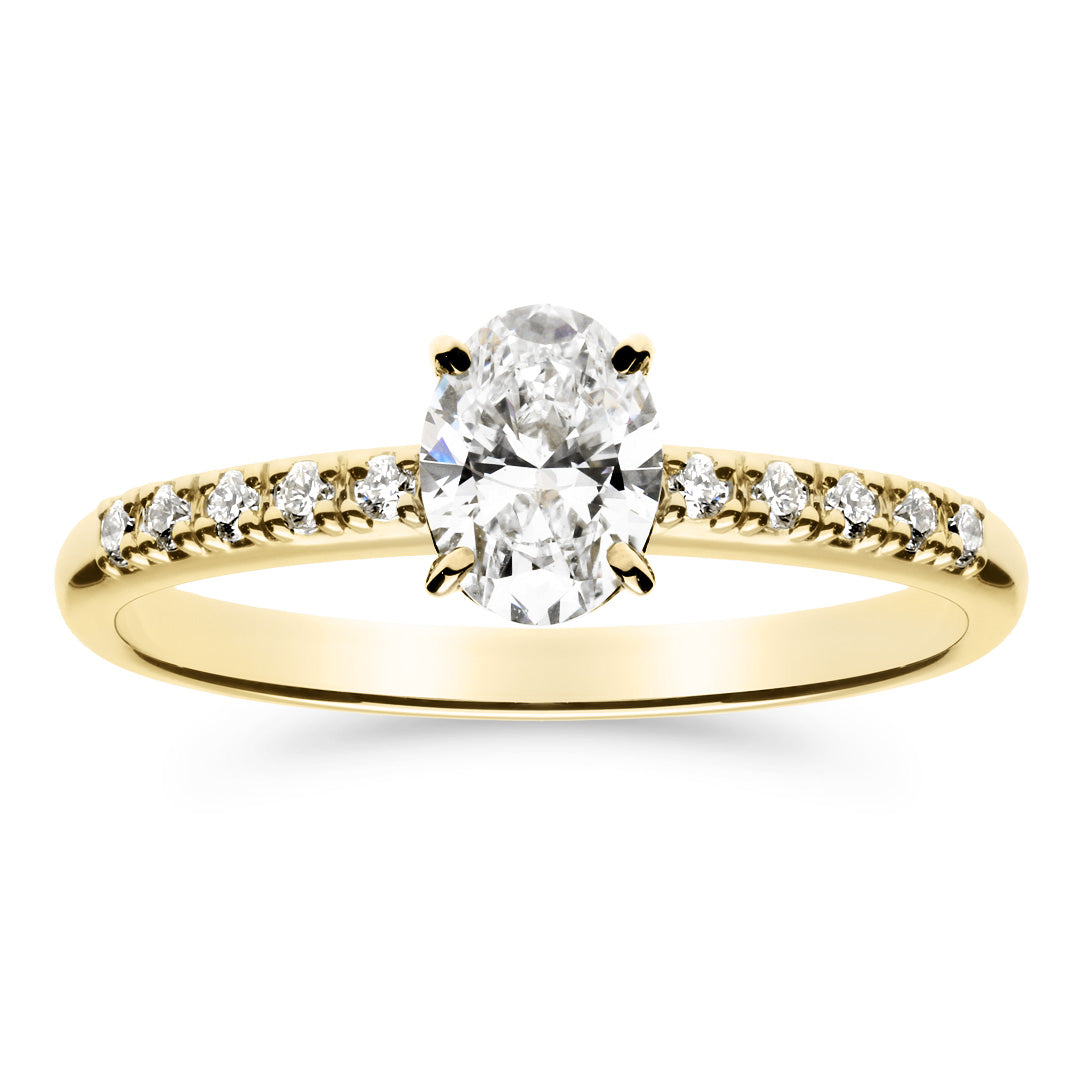 Silván Charlotte Ovaali timanttisormus 0,60ct, keltakultaa, Silván vihkisormukset