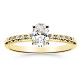 Silván Charlotte Ovaali timanttisormus 0,60ct, keltakultaa, Silván vihkisormukset