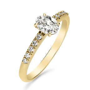 Silván Charlotte Ovaali timanttisormus 0,60ct, keltakultaa, Silván vihkisormukset