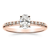 Silván Charlotte Ovaali timanttisormus 0,60ct, rosekultaa, Silván vihkisormukset