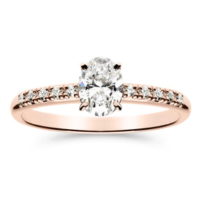 Silván Charlotte Ovaali timanttisormus 0,60ct, rosekultaa, Silván vihkisormukset