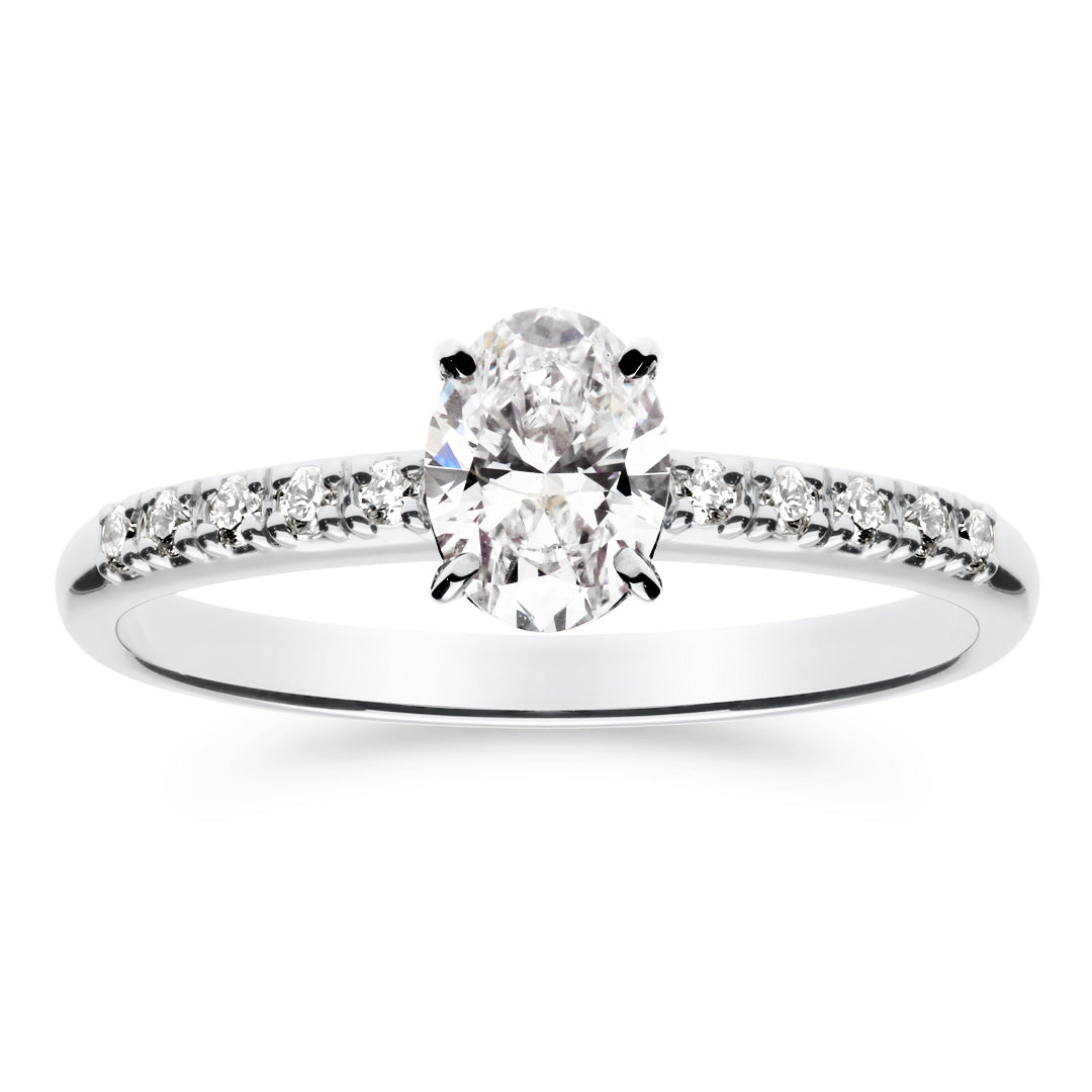 Silván Charlotte Ovaali timanttisormus 0,60ct, valkokultaa, Silván vihkisormukset