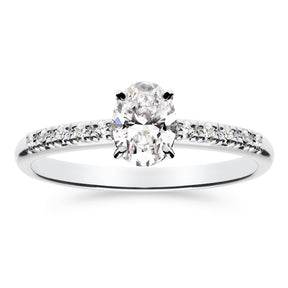 Silván Charlotte Ovaali timanttisormus 0,60ct, valkokultaa, Silván vihkisormukset