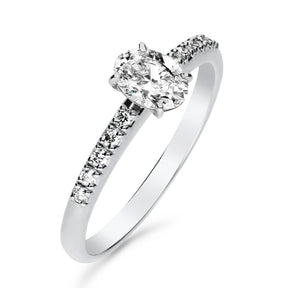 Silván Charlotte Ovaali timanttisormus 0,60ct, valkokultaa, Silván vihkisormukset