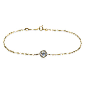 Silván Lauriel timanttirannekoru 0,23ct, keltakultaa, Silván timanttikorut