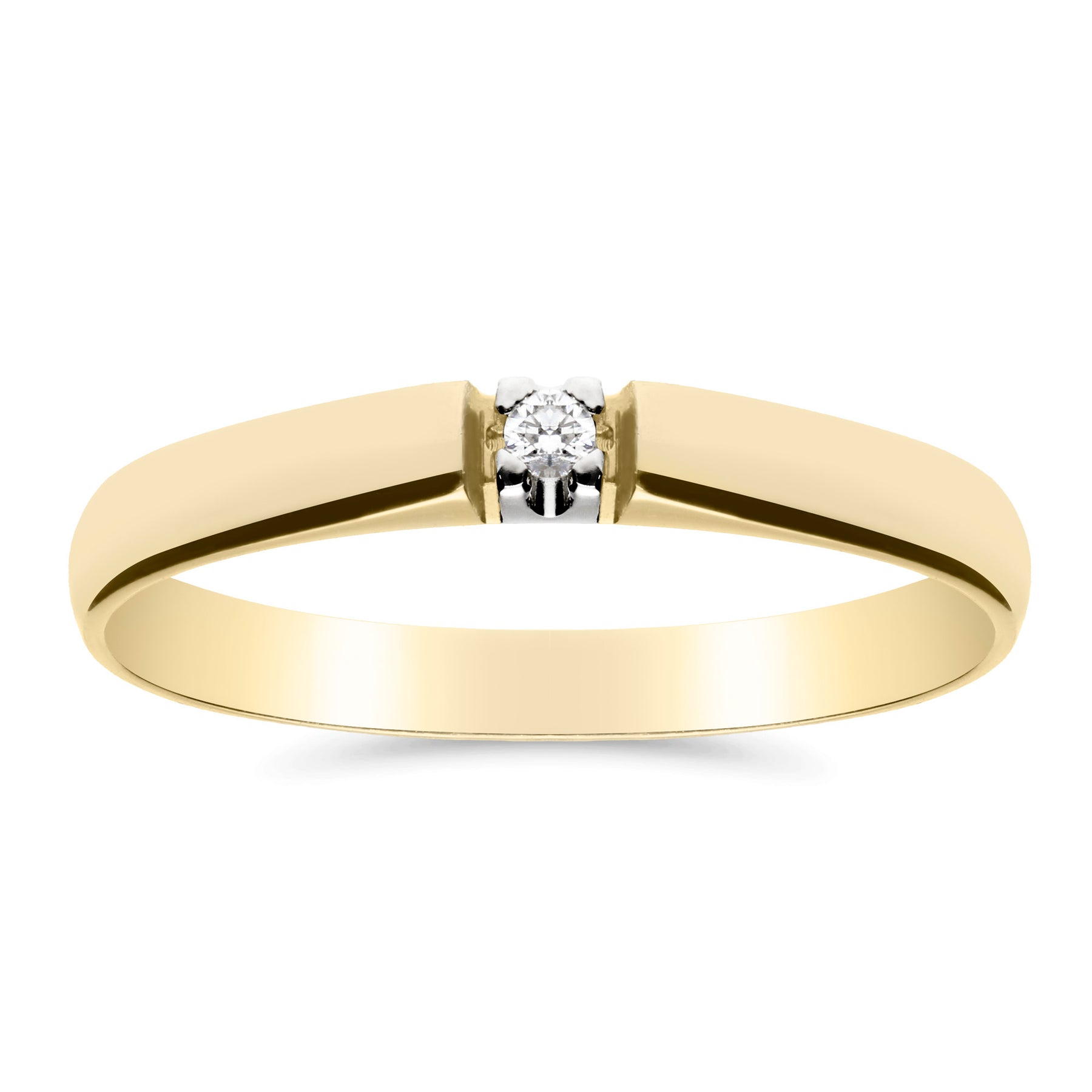 Silván timanttisormus 0,02ct, 14K keltakultaa, Silván timanttikorut - Silván - Laatukoru