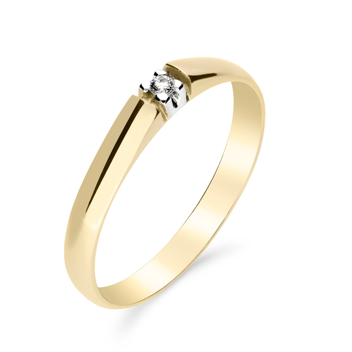 Silván timanttisormus 0,02ct, 14K keltakultaa, Silván timanttikorut - Silván - Laatukoru