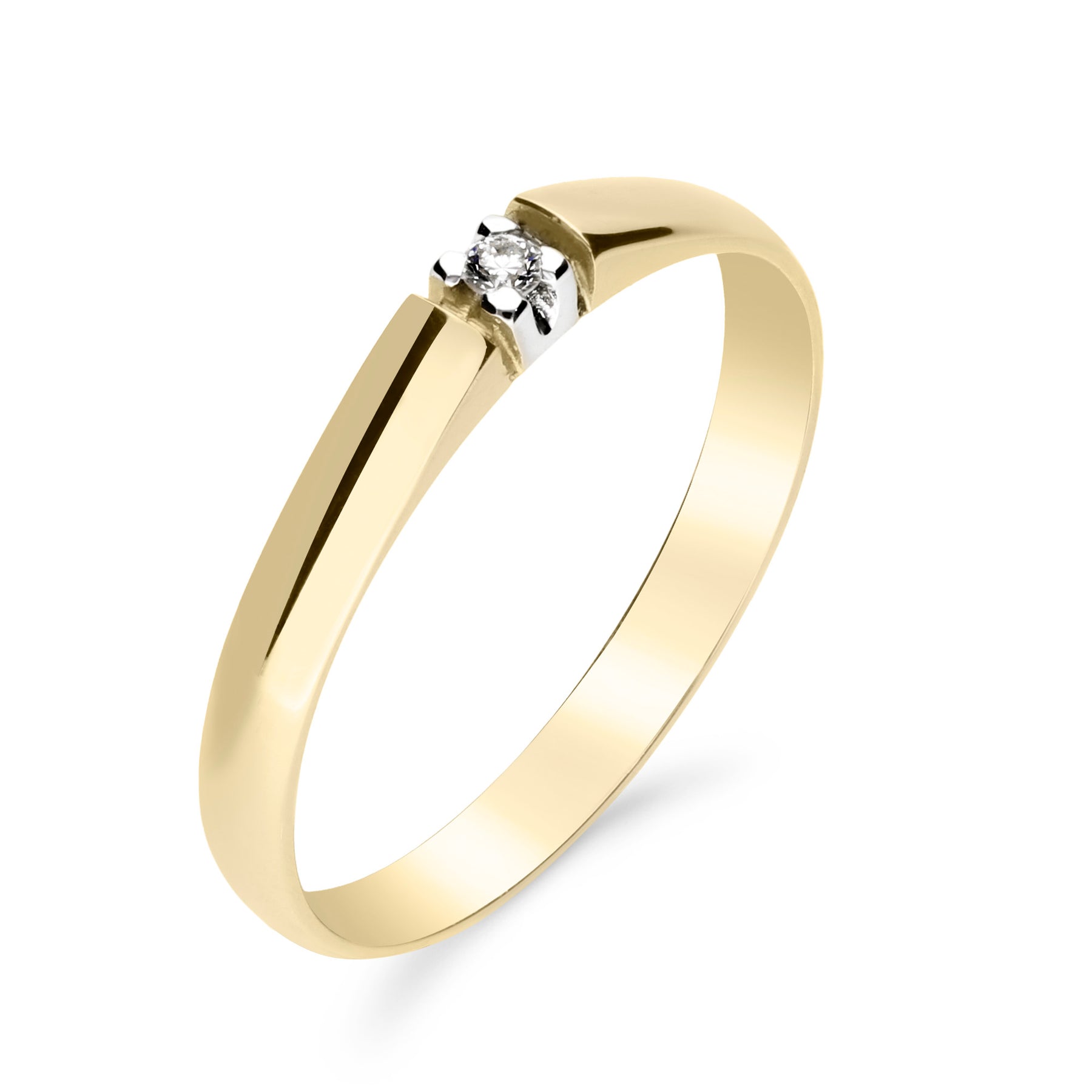 Silván timanttisormus 0,02ct, 14K keltakultaa, Silván timanttikorut - Silván - Laatukoru