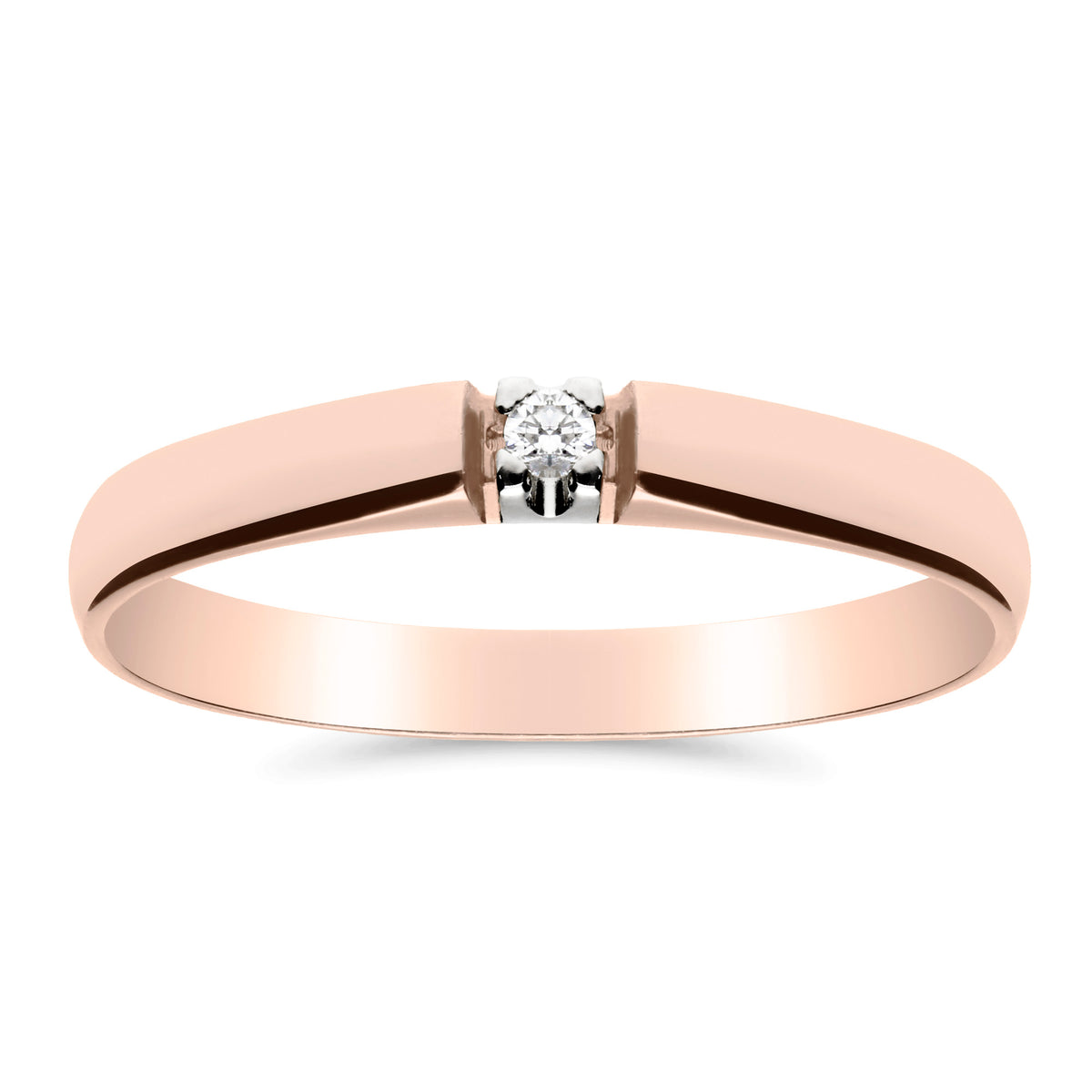 Silván Marie timanttisormus 0,02ct, rosekultaa, Silván vihkisormukset