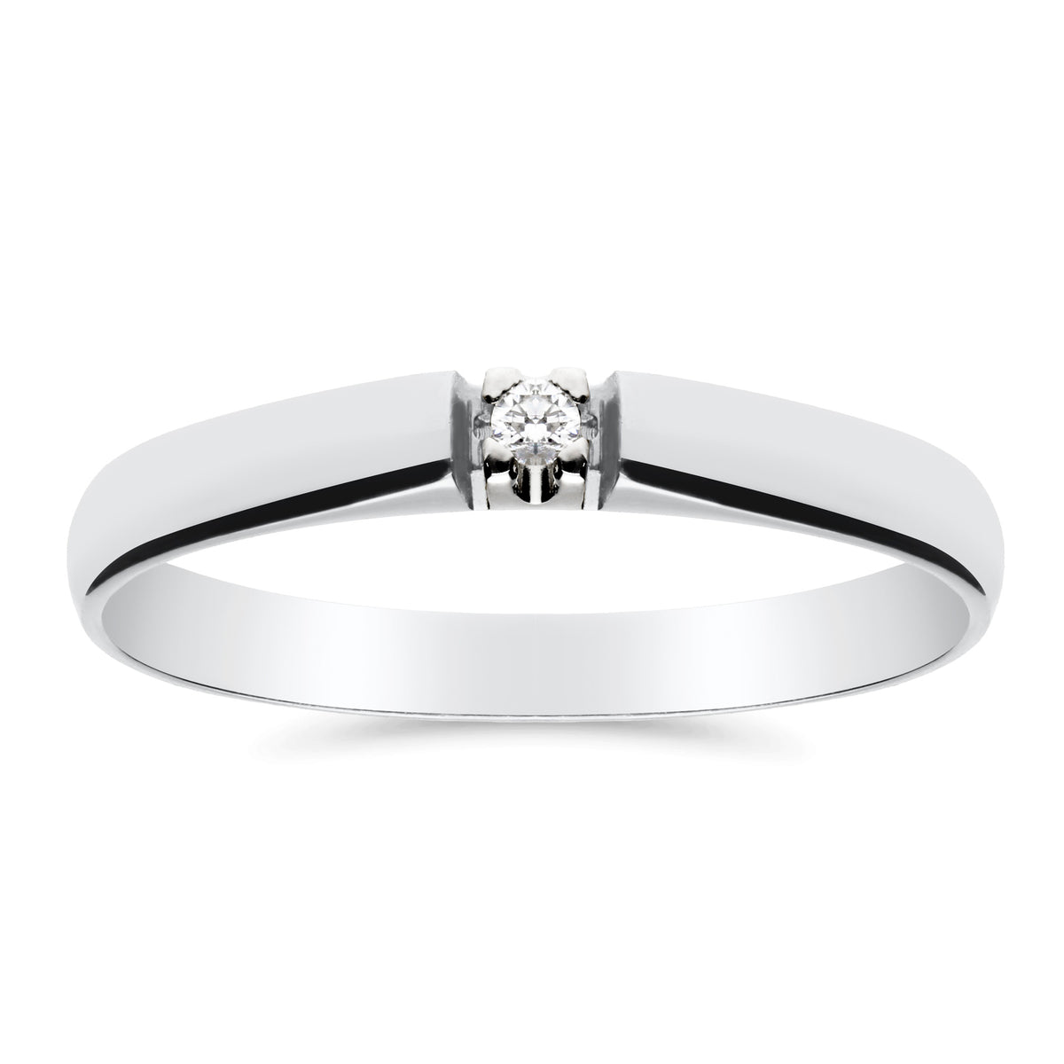 Silván timanttisormus 0,02ct, 14K valkokultaa, Silván timanttikorut - Silván - Laatukoru