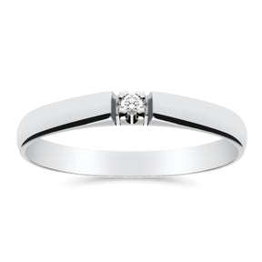 Silván timanttisormus 0,02ct, 14K valkokultaa, Silván timanttikorut - Silván - Laatukoru
