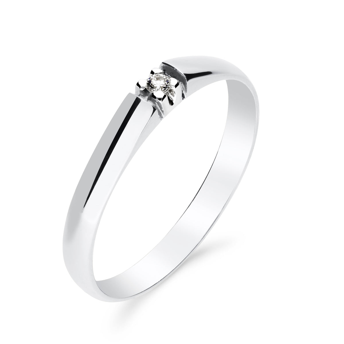 Silván timanttisormus 0,02ct, 14K valkokultaa, Silván timanttikorut - Silván - Laatukoru