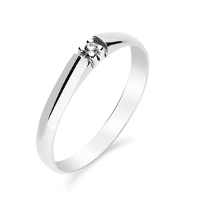 Silván timanttisormus 0,02ct, 14K valkokultaa, Silván timanttikorut - Silván - Laatukoru