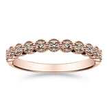 Silván Mimosa vintage-tyylinen timanttisormus 0,11ct, 14K rosekultaa