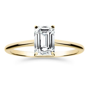 Silván Solitaire Emerald timanttisormus 1,00ct, keltakultaa, Silván vihkisormukset