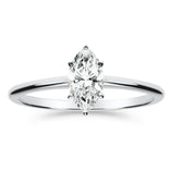 Silván Solitaire Markiisi timanttisormus 0,50ct, valkokultaa, Silván vihkisormukset