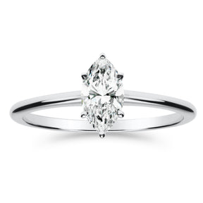 Silván Solitaire Markiisi timanttisormus 0,50ct, valkokultaa, Silván vihkisormukset