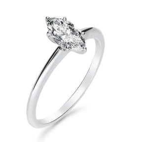 Silván Solitaire Markiisi timanttisormus 0,50ct, valkokultaa, Silván vihkisormukset