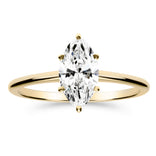 Silván Solitaire Markiisi timanttisormus 1,00ct, keltakultaa, Silván vihkisormukset