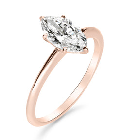 Silván Solitaire Markiisi timanttisormus 1,00ct, rosekultaa, Silván vihkisormukset