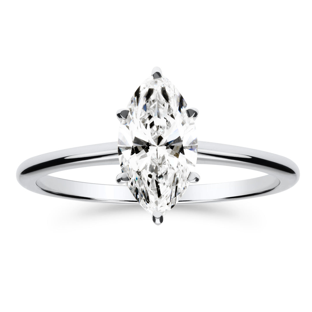 Silván Solitaire Markiisi timanttisormus 1,00ct, valkokultaa, Silván vihkisormukset