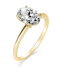 Silván Solitaire Ovaali timanttisormus 1,50ct, keltakultaa, Silván vihkisormukset