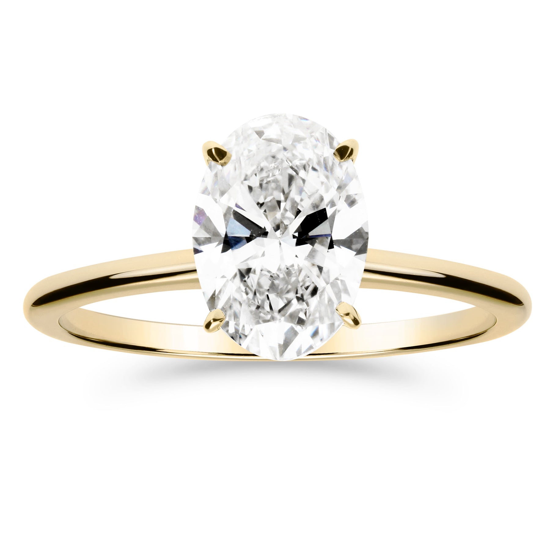 Silván Solitaire Ovaali timanttisormus 1,50ct, keltakultaa, Silván vihkisormukset
