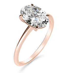 Silván Solitaire Ovaali timanttisormus 2,00ct, rosekultaa, Silván vihkisormukset