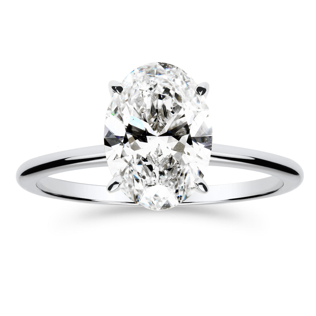 Silván Solitaire Ovaali timanttisormus 2,00ct, valkokultaa, Silván vihkisormukset