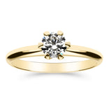 Silván Solitaire timanttisormus 0,50ct, keltakultaa, Silván vihkisormukset