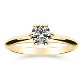 Silván Solitaire timanttisormus 0,50ct, keltakultaa, Silván vihkisormukset