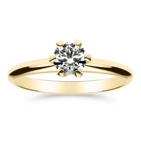 Silván Solitaire timanttisormus 0,50ct, keltakultaa, Silván vihkisormukset
