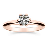 Silván Solitaire timanttisormus 0,50ct, rosekultaa, Silván vihkisormukset