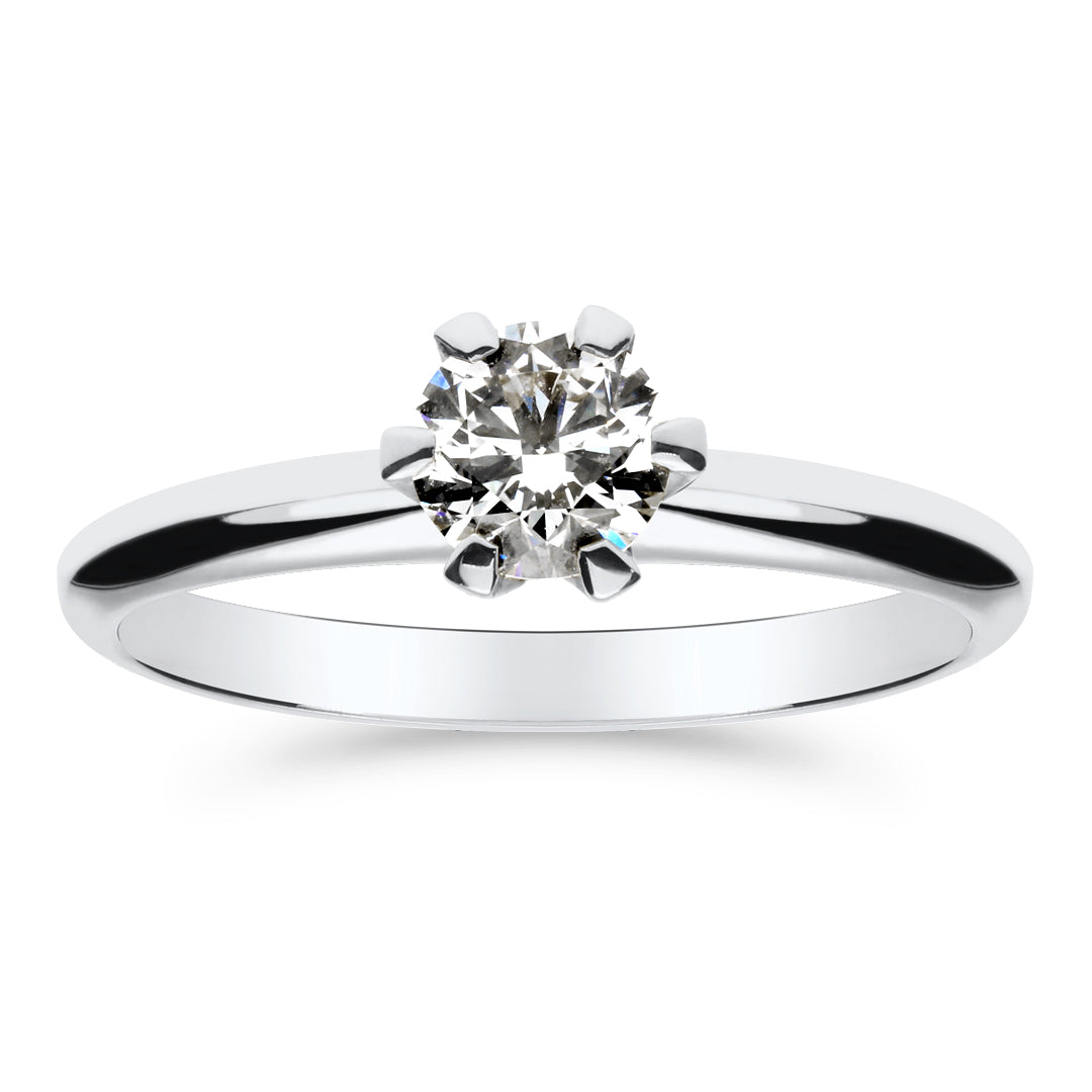 Silván Solitaire timanttisormus 0,50ct, valkokultaa, Silván vihkisormukset