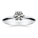Silván Solitaire timanttisormus 0,50ct, valkokultaa, Silván vihkisormukset