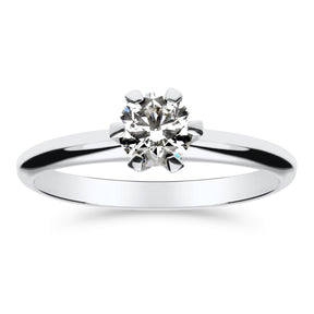 Silván Solitaire timanttisormus 0,50ct, valkokultaa, Silván vihkisormukset