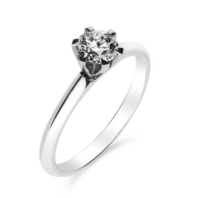 Silván Solitaire timanttisormus 0,50ct, valkokultaa, Silván vihkisormukset