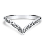 Silván Syleilijä sivusormus timanteilla 0,15ct, valkokultaa, Silván vihkisormukset