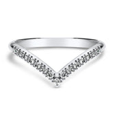 Silván Syleilijä sivusormus timanteilla 0,15ct, valkokultaa, Silván vihkisormukset