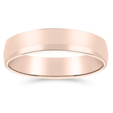 Silván wedding band, D shape comfort fit, 5mm, rose gold, Silván wedding rings