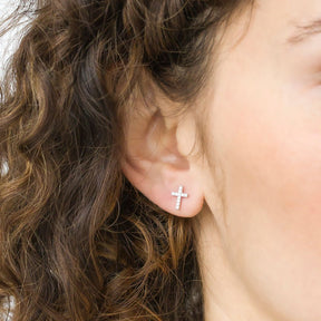 Stelle korvakorut, risti, hopeaa ja zirkoneja