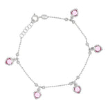 Stelle rannekoru, hopea ja pinkit zirkonit, 0004BK3212