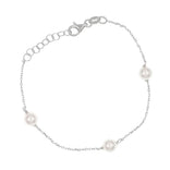 Stelle rannekoru makeanvedenhelmillä, hopeaa, 0019HK5492-BR