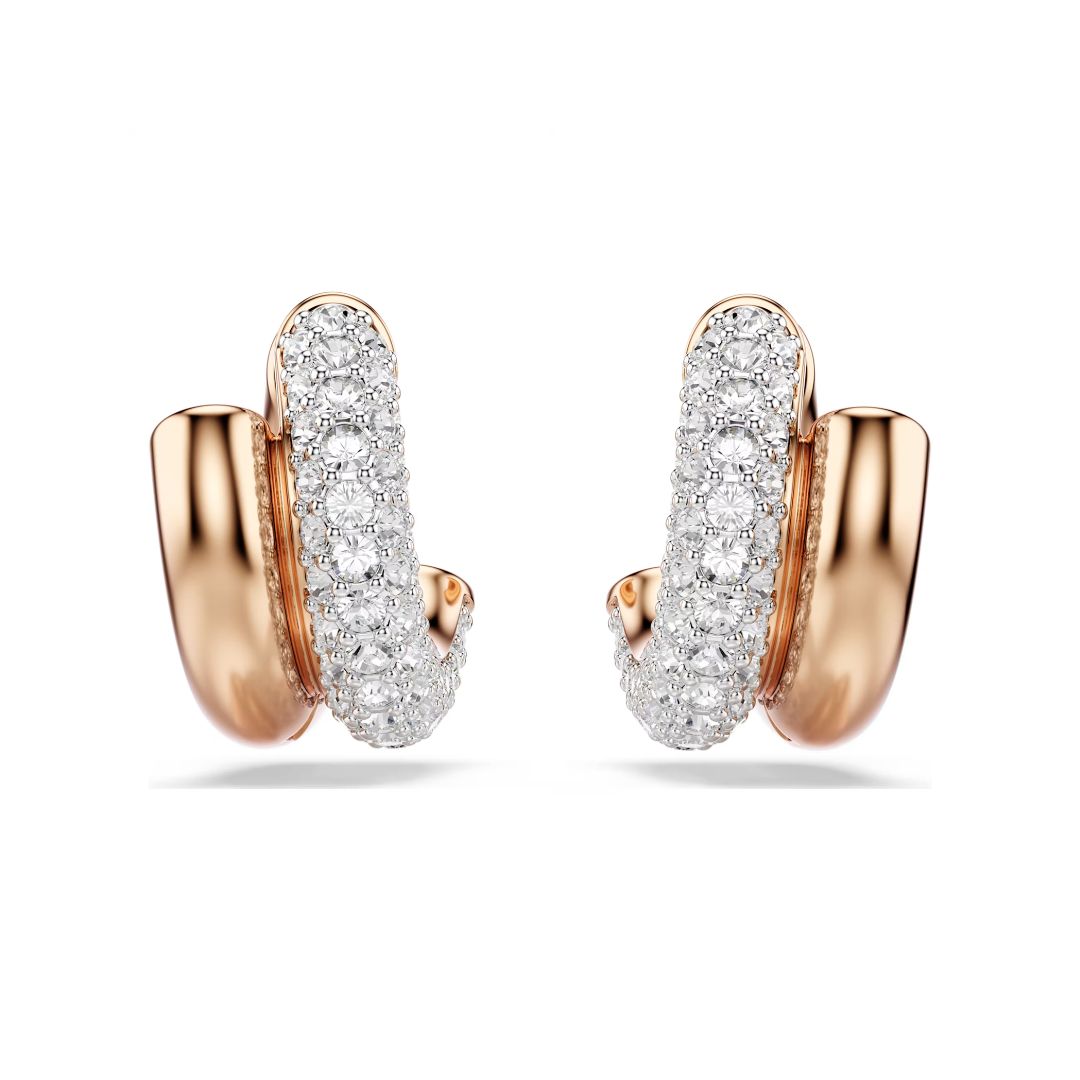 Swarovski Dextera rengaskorvakorut, rosekullattu ja kirkkaat kristallit, 5738198